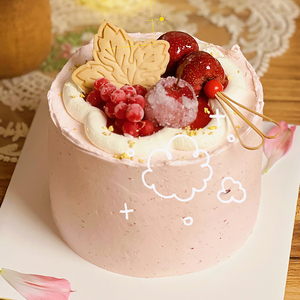 生日蛋糕山楂莓果特调奶油蛋糕北京同城闪送配送网红款定