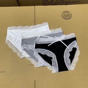 剪标出口sexy underwear冰丝无痕性感蕾丝蝴蝶结女士少女性感内裤