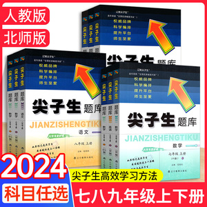 2024新初中尖子生题库七年级上册八九年级下数学语文英语物理化学人教北师大版789教材同步辅导资料初一三二年级试题同步训练习册