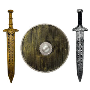 中世纪盾牌斯巴达勇士盾复古仿真刀剑道具COS影视表演出武器玩具
