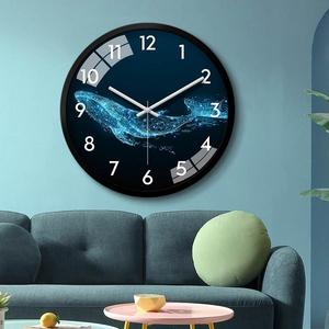 夜光钟表挂钟客厅家用时尚创意北欧轻奢现代简约电波时钟挂墙挂表