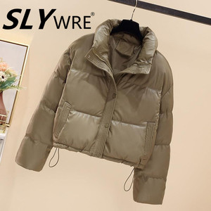 韩国代购SLY WRE羽绒棉服女士短款外套百搭小个子面包服加厚棉衣