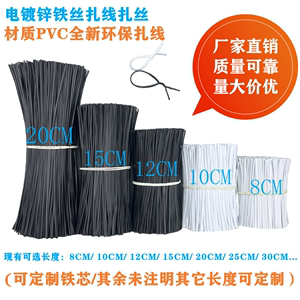 PVC铁芯环保扎线1000条光缆线园艺葡萄枝包塑铁丝数据线电源扎线