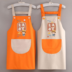 时尚防水防油围裙可擦手挂脖式工作服厨房家用做饭围腰可定制logo