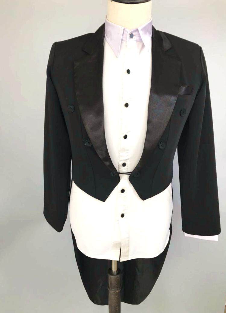 鹏越2017新款燕尾服男士摩登舞比赛服国标舞台演出服包邮成人舞服