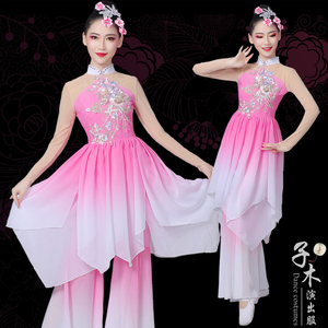 中国舞舞蹈服装女套装广场舞扇子舞秧歌服女民族古典舞演出服飘逸