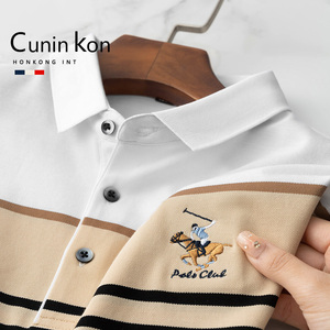 CuninKon【香港】高尔夫服装男运动短袖夏季t恤透气排汗polo衫男