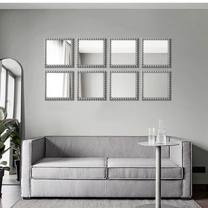 客厅壁饰现代轻奢挂饰装饰挂件墙面壁挂餐厅镜子欧式沙发背景银色