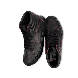 VANS sk8-hi高帮黑系带暗黑专业skate系列耐磨减震皮面板鞋