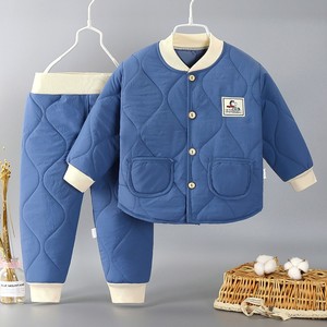 男女童秋冬新款棉衣棉服套装宝宝家居服户外两件套1-5岁儿童棉服