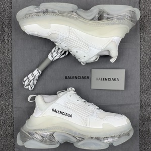 包冠希Balenciaga巴黎世家纯白色气垫水晶底Triples老爹鞋运动鞋