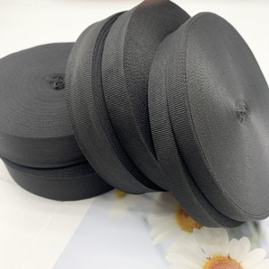 现货0.4-4cm黑色横纹织带辅料螺纹织带滚边条服装侧边条包边条