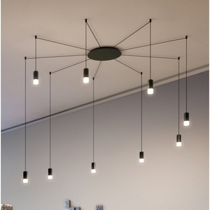北欧现代简约几何艺术线条造型LED灯具服装店铺DIY创意蜘蛛灯饰