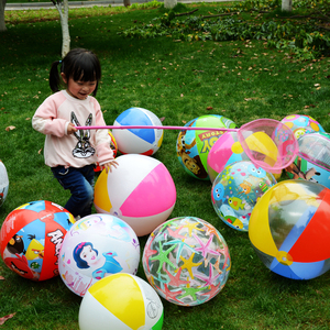 儿童充气球沙滩球 海滩球 早教小水球戏水加大成人游泳水上球玩具