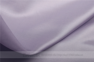 藤紫色真丝丝棉缎汉服时装旗袍面料桑蚕丝内衬布料西杭纺织