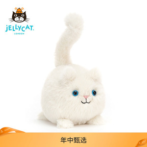 英国Jellycat乳白色卡布朵小猫宝宝陪伴儿童毛绒玩具柔软玩偶