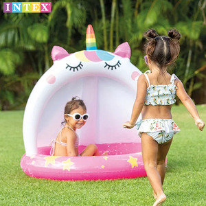 INTEX儿童游泳池宝宝加厚充气家用室内户外海洋球池戏水池圆形池