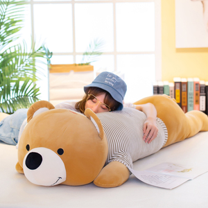 可爱大熊公仔毛绒玩具长条睡觉夹腿抱枕抱抱熊娃娃泰迪熊猫玩偶女