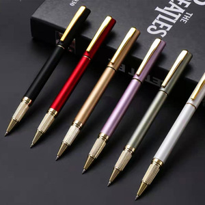 半金属签字笔中性笔彩漆彩色商务礼品笔广告笔创意黑水笔办公文具