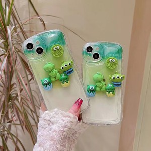 可爱绿色小恐龙适用苹果14promax硅胶手机壳iphone13卡通11保护套14plus小怪兽绿色青蛙可爱情侣壳