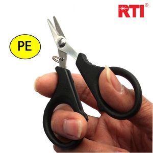 RTI 新品PE大力马编织尼龙碳素鱼线不锈钢可折叠剪刀渔具钓鱼工具