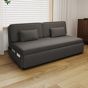 可折叠多功能沙发床一体两用适合放在客厅的床1米5实木推拉沙发床