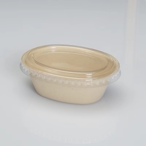 一次性竹浆刨冰碗冰淇凌椭圆小吃碗浴缸杯雪花绵绵冰碗商用网红碗