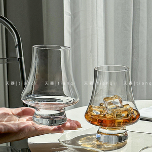 韵器ins蘑菇矮脚白兰地威士忌品鉴玻璃杯闻香杯洋酒杯小众高颜值