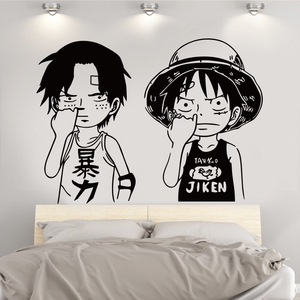海贼王系列卧室墙上壁纸自粘寝室宿舍背景装饰卡通动漫个性墙贴纸