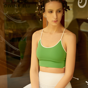DIVINA BLU迪唯纳专业瑜伽服带胸垫运动背心女时尚高端美背上衣吊