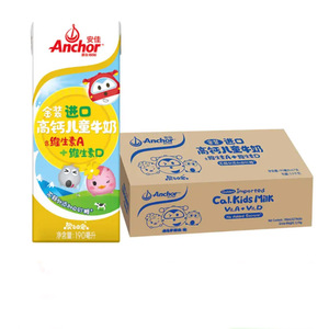 安佳新西兰金装高钙儿童牛奶190ml*27盒整箱装原装进口2件包邮
