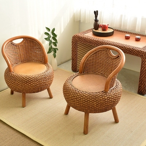 天然真藤条藤编家用喝茶凳子休闲卧室阳台藤椅茶桌椅组合小椅子