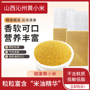黄小米2023新米8斤山西特产特级米脂农家吃食用沁洲原产糯小米