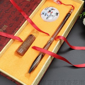 胎毛笔套装DIY胎毛章胎毛笔脐带自己做满月百日宝宝胎发纪念品