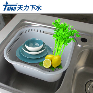 水槽方形洗菜篮沥水篮 厨房碗碟架碗筷沥水架 塑料滴水篮控水篮子