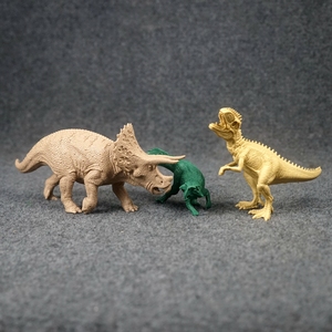 出口德国儿童玩具仿真野生动物侏罗纪恐龙模玩素体白模三角龙