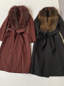 2021镇店之作，意系M系30%羊绒手工双面羊绒大衣外套中长款女。