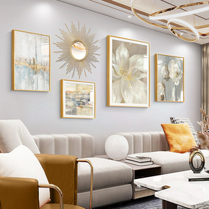 沙发背景墙装饰画客厅高级感大气现代简约美式轻奢抽象奶油风壁挂