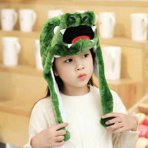 鲨鱼表演装扮道具儿童鳄鱼卡通动物头饰可爱小动物帽子头套儿童
