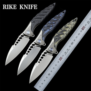 Rike折叠刀雷神154cm粉末钢高硬度锋利小刀便携式户外生存刀具