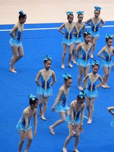 啦啦队服女儿童演出服啦啦操舞蹈比赛服运动会健美操表演服爵士舞