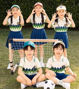 幼儿园园服春秋装三件套一年级班服夏季小学生校服运动会套装绿色