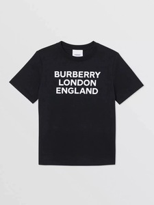 现货 Burberry童装春夏新款 男童女童婴儿LOGO图案短袖T恤上衣