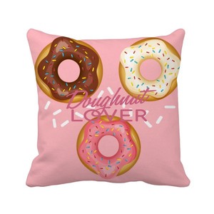 甜品三角甜甜圈设计方形抱枕靠枕沙发靠垫双面含芯礼物