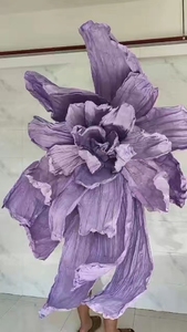 巨型纸艺紫色美塑花橱窗装饰摄影背景手工纸花大型装饰婚庆婚礼