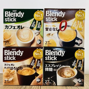 日本进口AGF Blendy stick速溶咖啡奶茶拿铁意式无蔗糖/微糖大盒