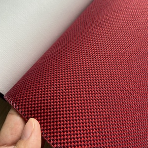 编织肌理棉麻粗麻酒红色硬包中国红新中式茶室无缝墙布壁布墙纸