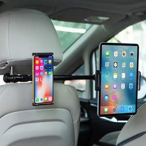 汽车后排头枕双机位手机ipad平板车载支架可横竖屏旋转伸缩调节