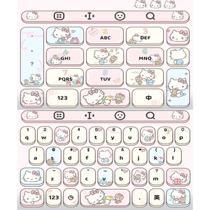 ios苹果/安卓/凯蒂猫友谊万岁/智能双色百度输入法美化键盘皮肤