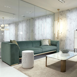 新款轻奢后现代设计师样板间三人沙发港式别墅客厅整装组合沙发